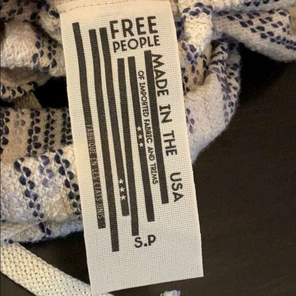 Free People Boho Striped Hoodie Tunic Pullover Small - Picture 7 of 7